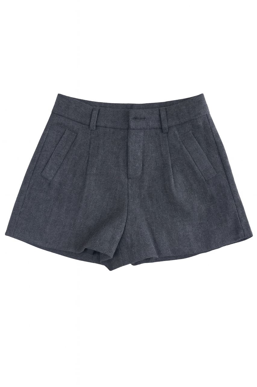 Charcoal Pleated Shorts