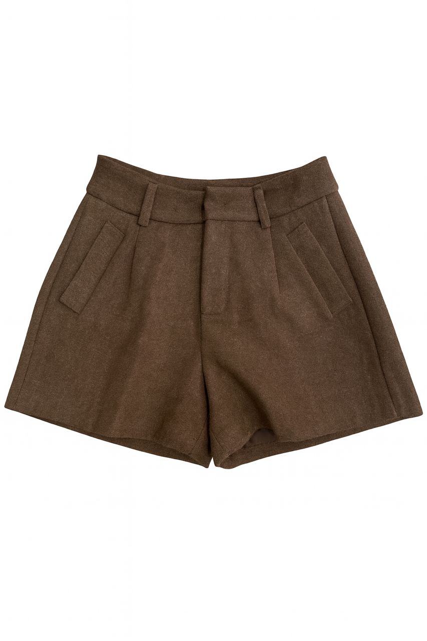 Brown Tailored Shorts