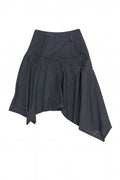 Asymmetrical Charcoal Midi Skirt