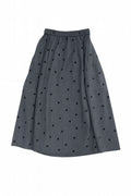 Charcoal Polka Dot Skirt