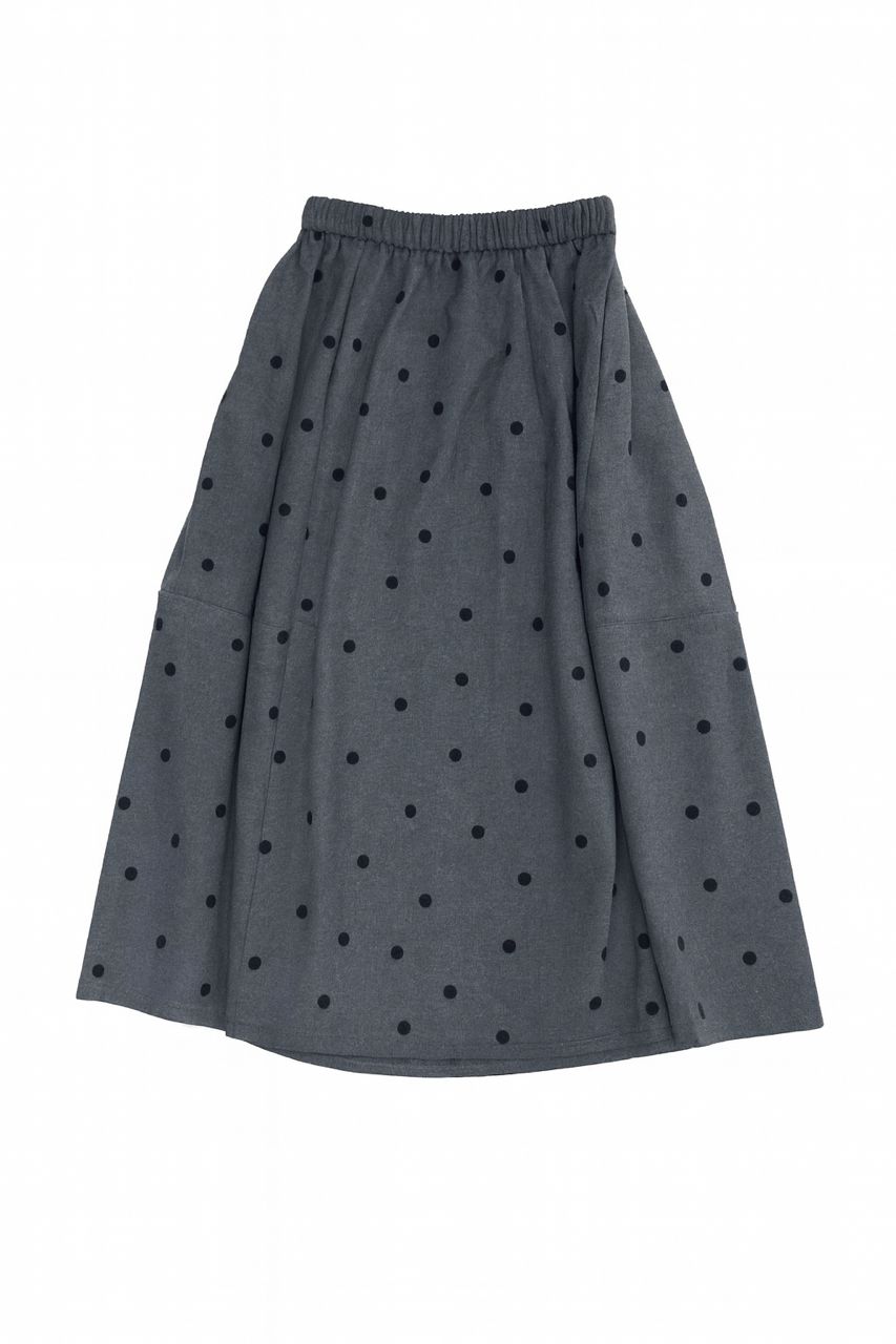 Charcoal Polka Dot Skirt