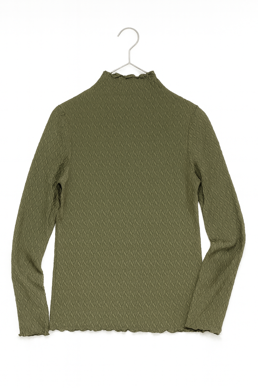 Olive Lace Long-Sleeve Top