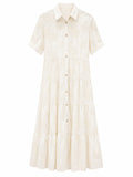 Ivory embroidered paisley maxi dress