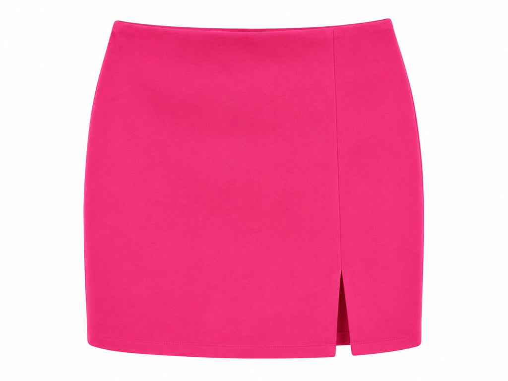 Women’s elegant fuchsia pencil mini skirt