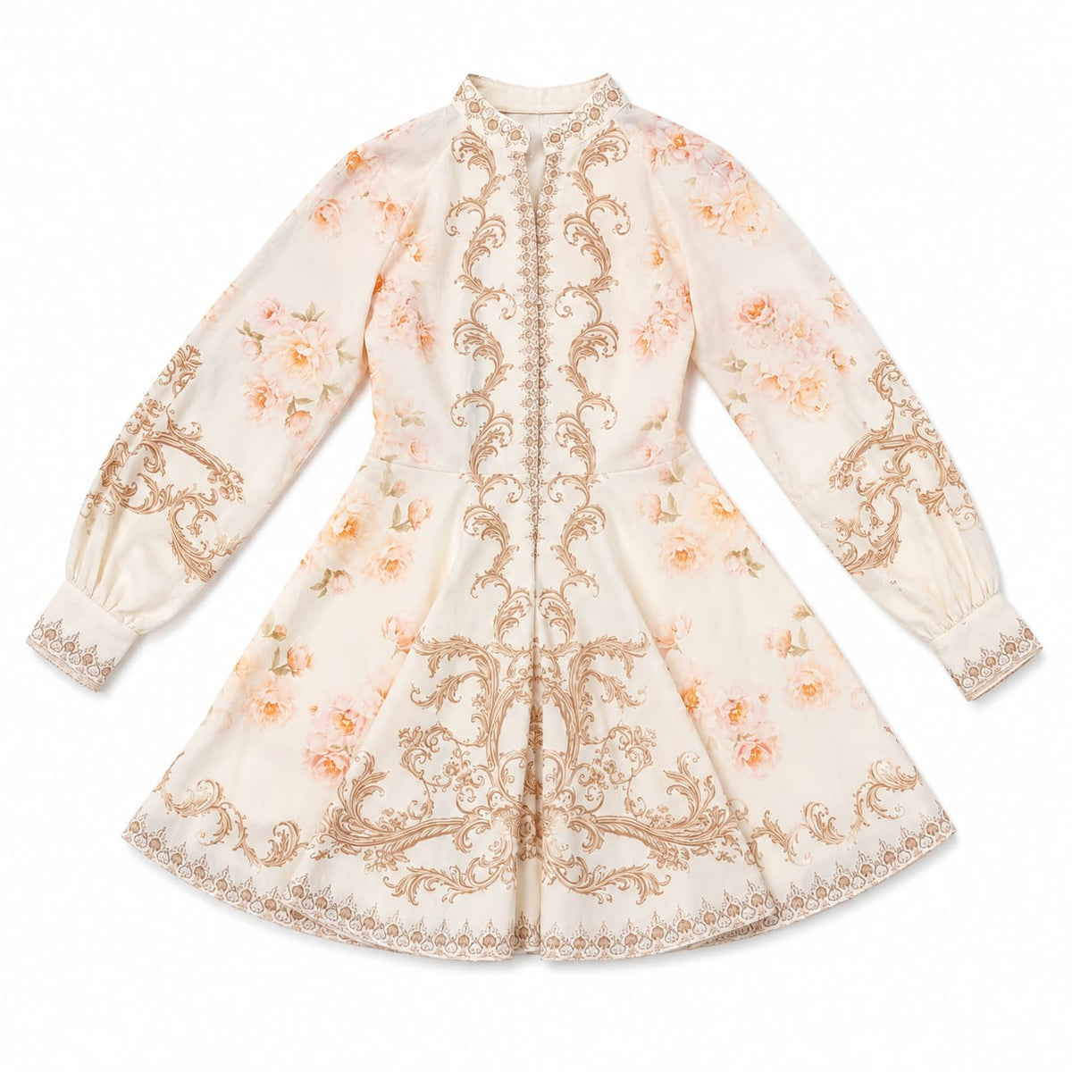 Elegant floral baroque dress