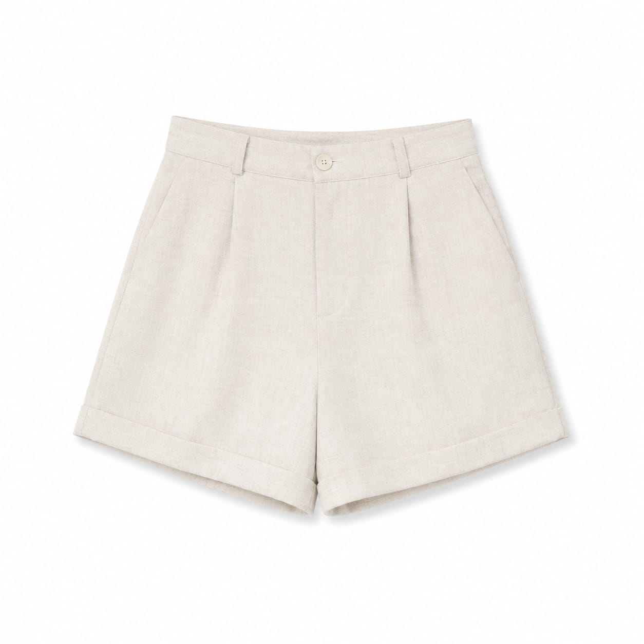 Women’s high-waisted linen shorts