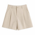 Classic beige tailored shorts