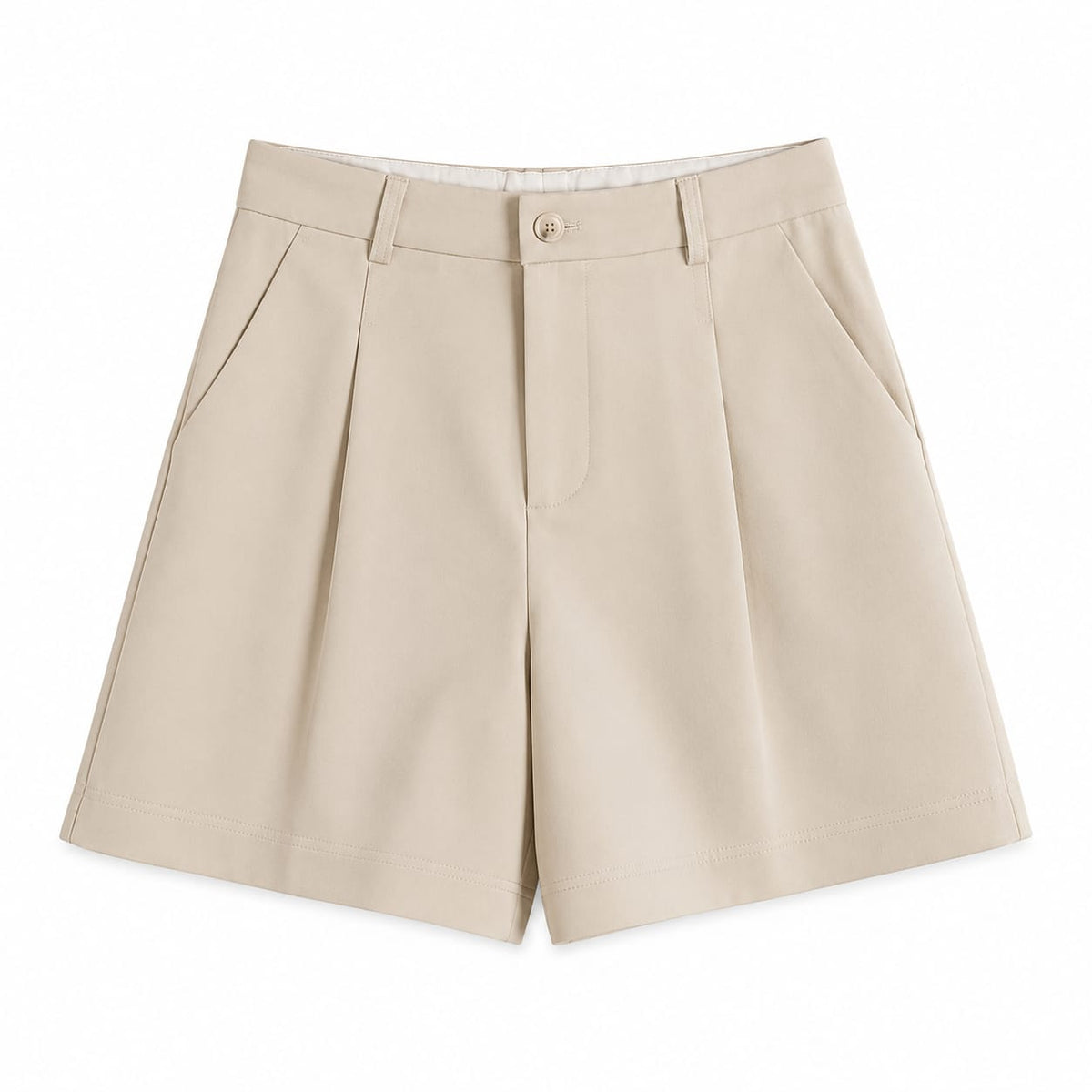 Classic beige tailored shorts