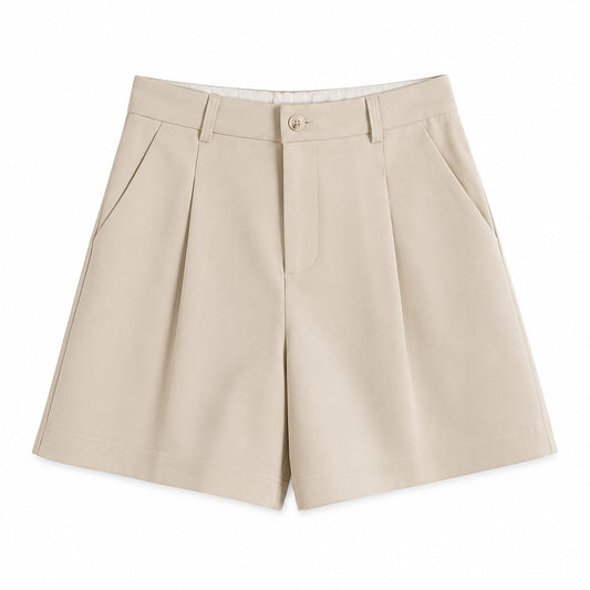 Classic beige tailored shorts