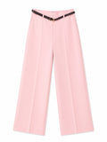 Blush pink wide-leg trousers