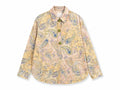 Women vintage paisley print button-up shirt