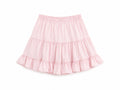 Women blush pink tiered ruffle mini skirt