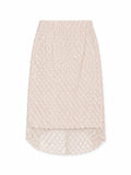 Women champagne sequin embroidered misi skirt