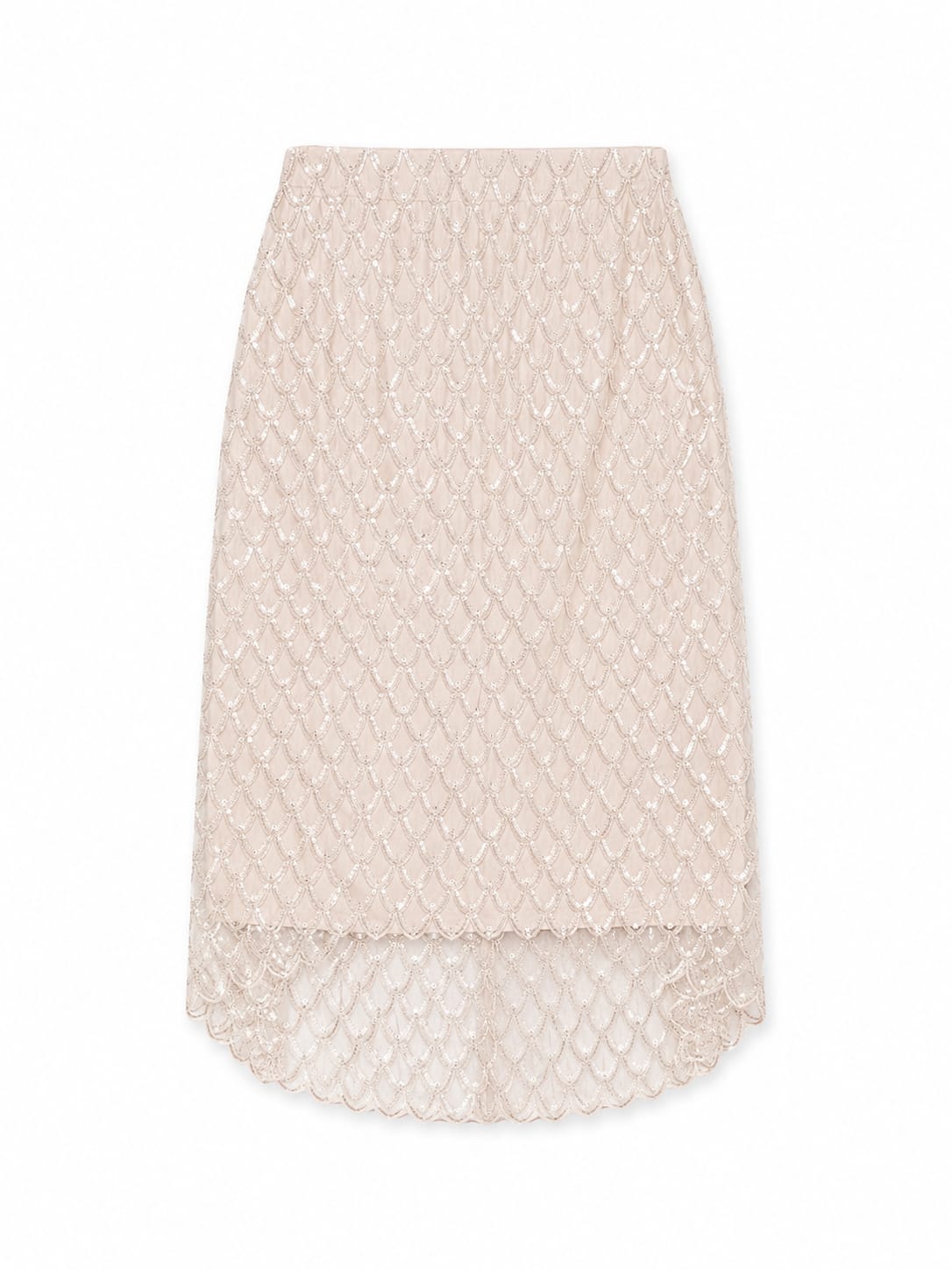 Women champagne sequin embroidered misi skirt