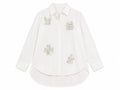 Pastel butterfly embroidered shirt