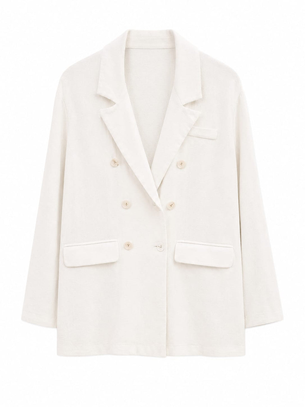 Classic ivory double-breasted blazer