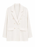 Classic ivory double-breasted blazer