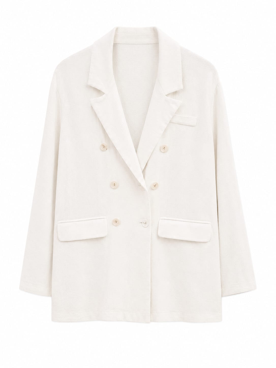 Classic ivory double-breasted blazer