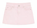 Blush pinck denim mini skirt