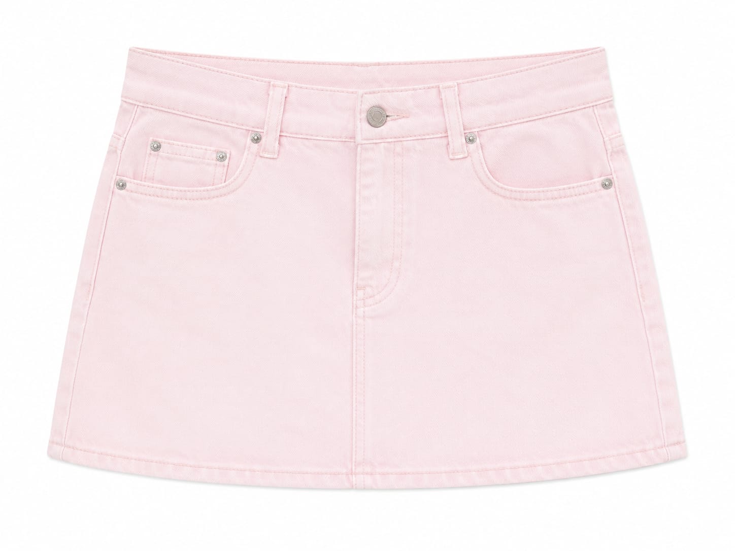 Blush pinck denim mini skirt