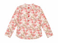 Women floral print long sleeve blouse