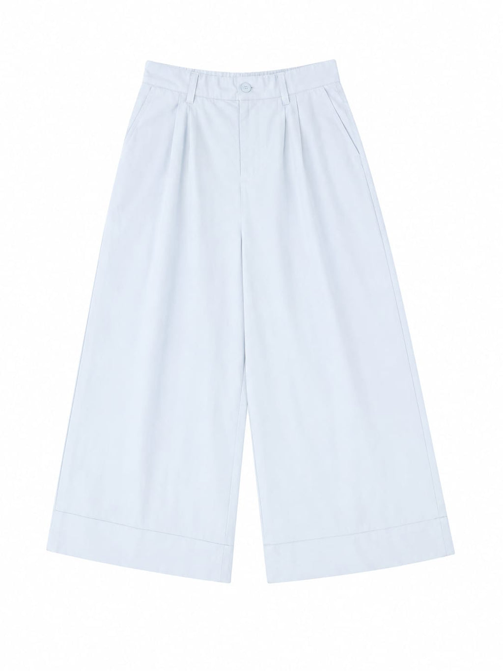Women high-waisted wide leg pants-light blue