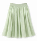 Women mint green gathered midi skirt