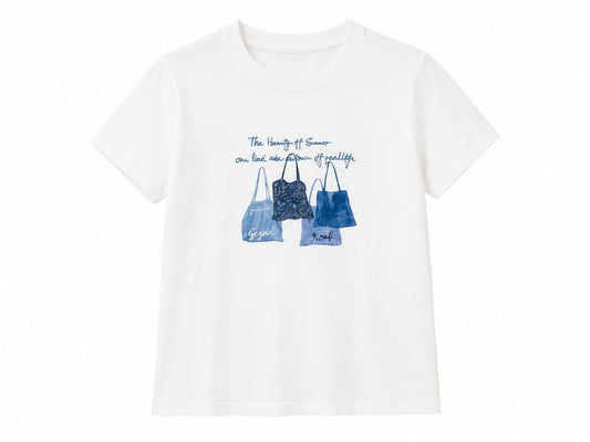 Women graphic print cotton t-shirt-white