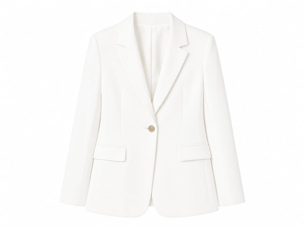 Classic white tailored blazer