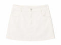 White belted mini skirt