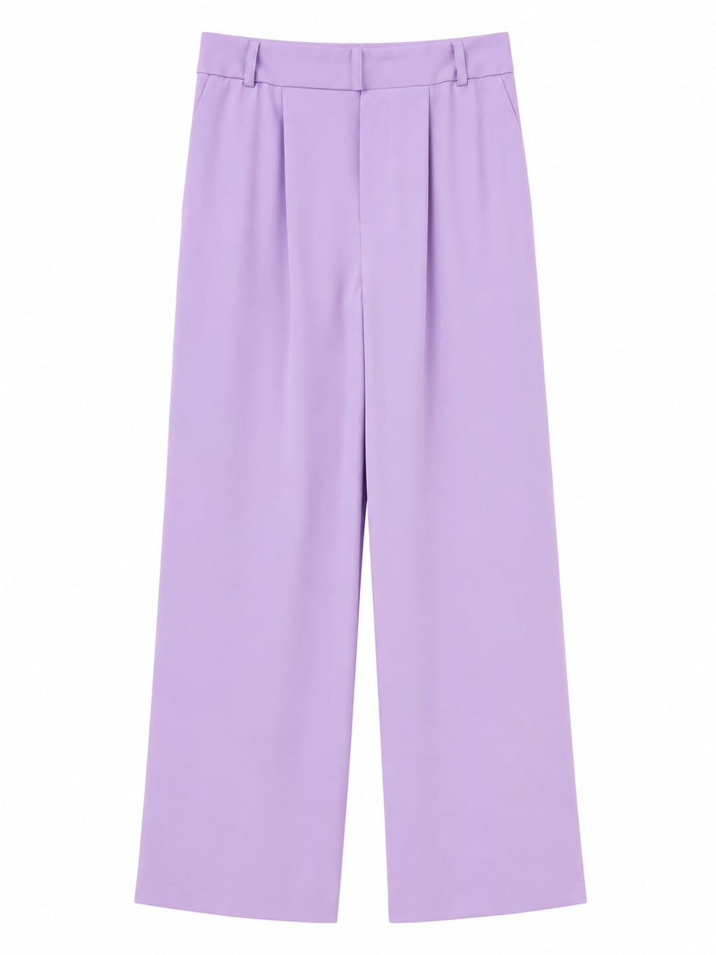 Elegant lavender wide-leg tailored pants