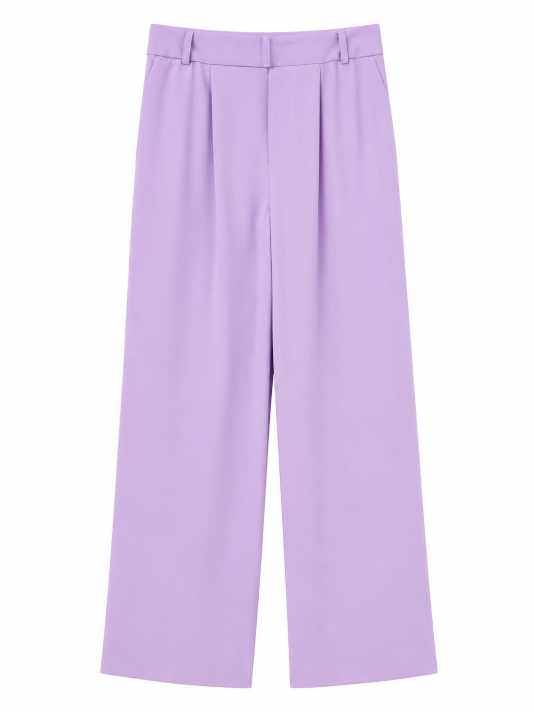Elegant lavender wide-leg tailored pants