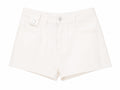 Classic white high-waisted shorts