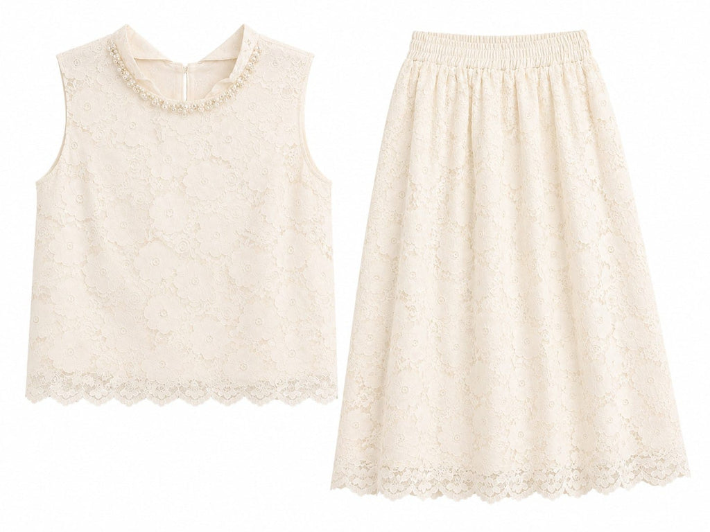 Elegant lace two-piece set