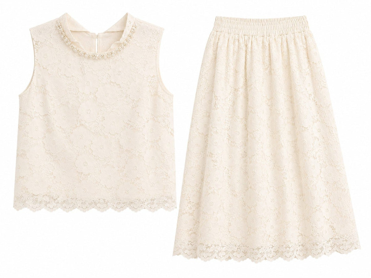 Elegant lace two-piece set