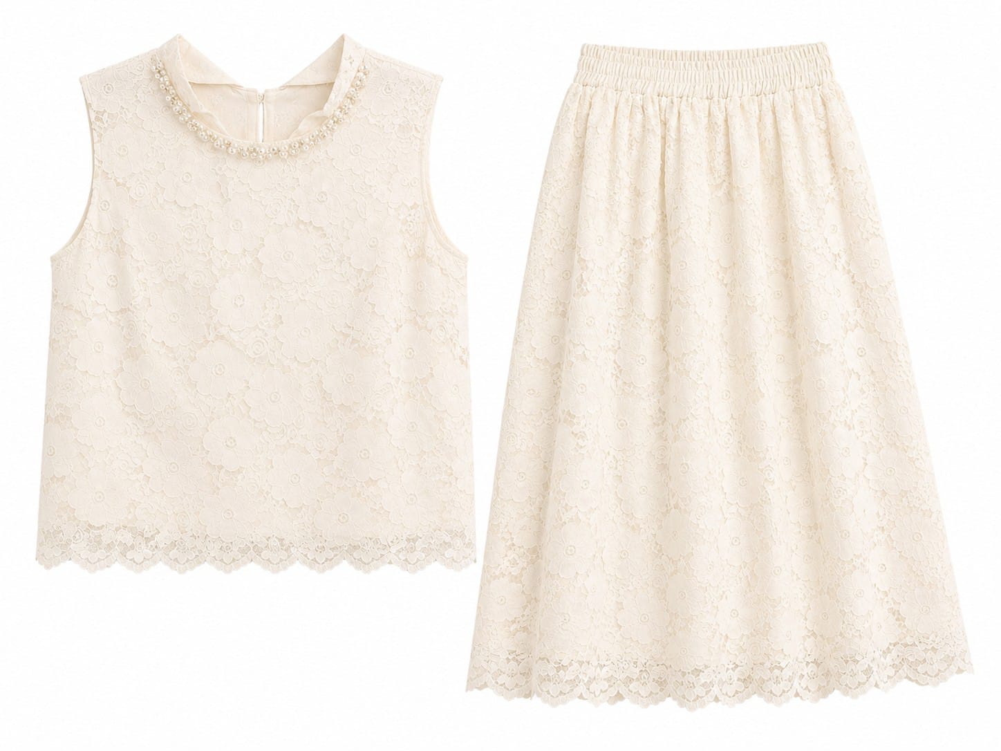 Elegant lace two-piece set
