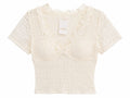 Floral lace v-neck top