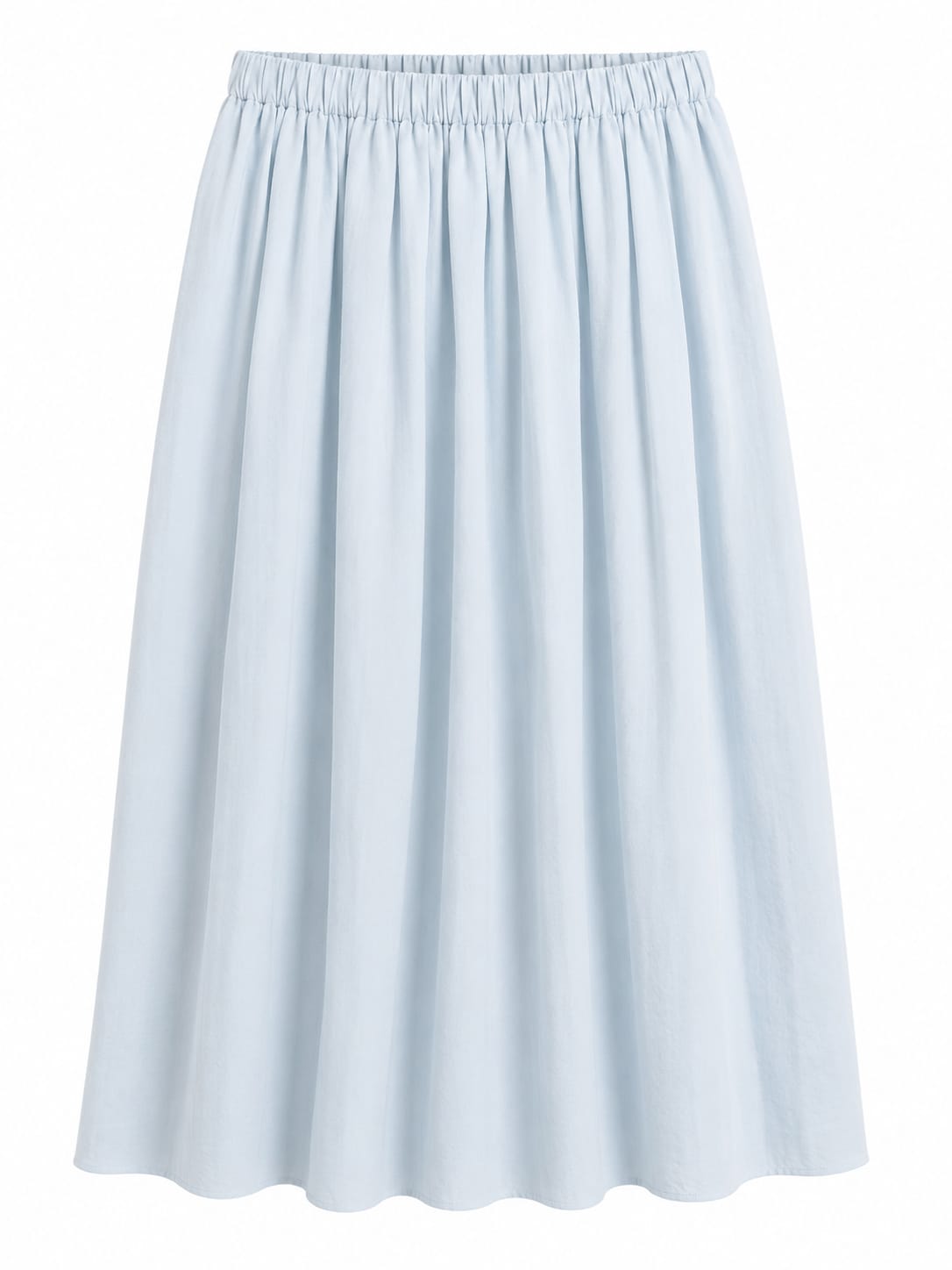Women light blue flowy maxi skirt