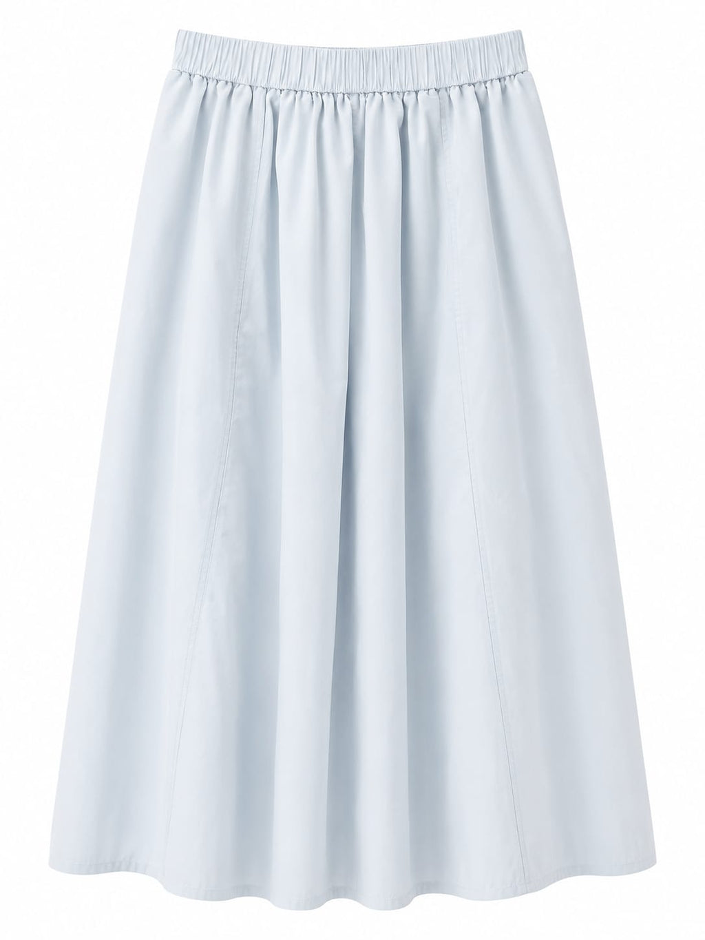 Women light blue elastic waist maxi skirt