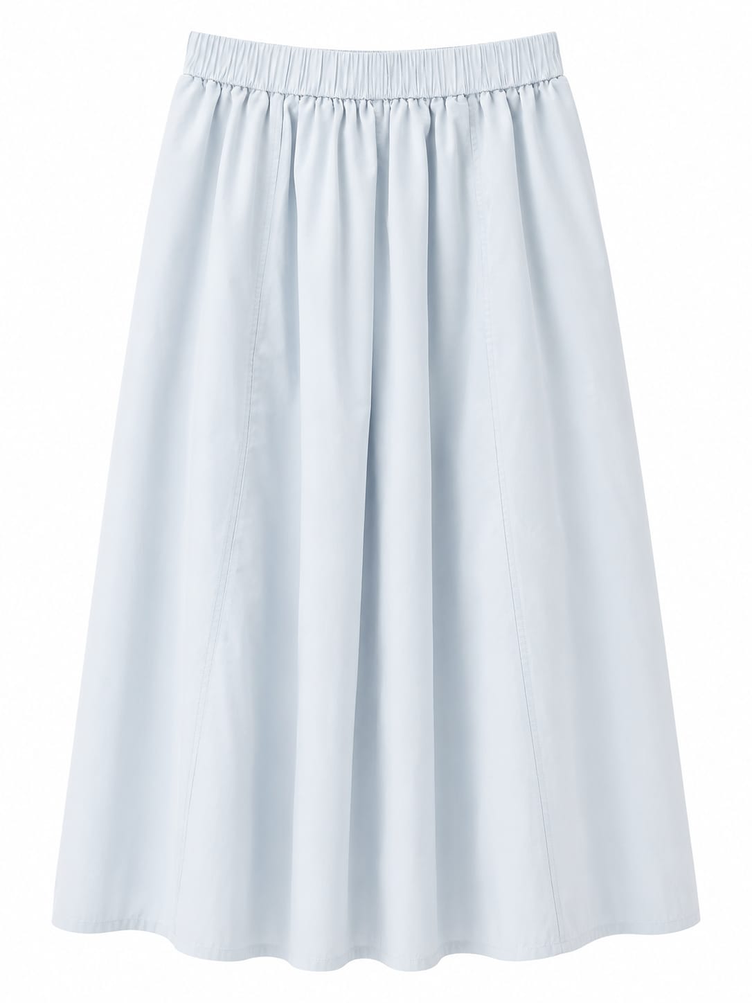 Women light blue elastic waist maxi skirt