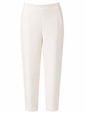 Women high-waist straight leg pants-ivory