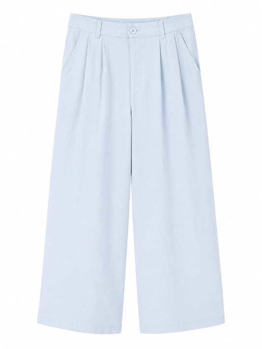 Sky blue wide-leg pants