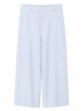 Sky blue tailored wide-leg pants