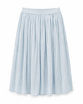Women light blue gathered midi skirt