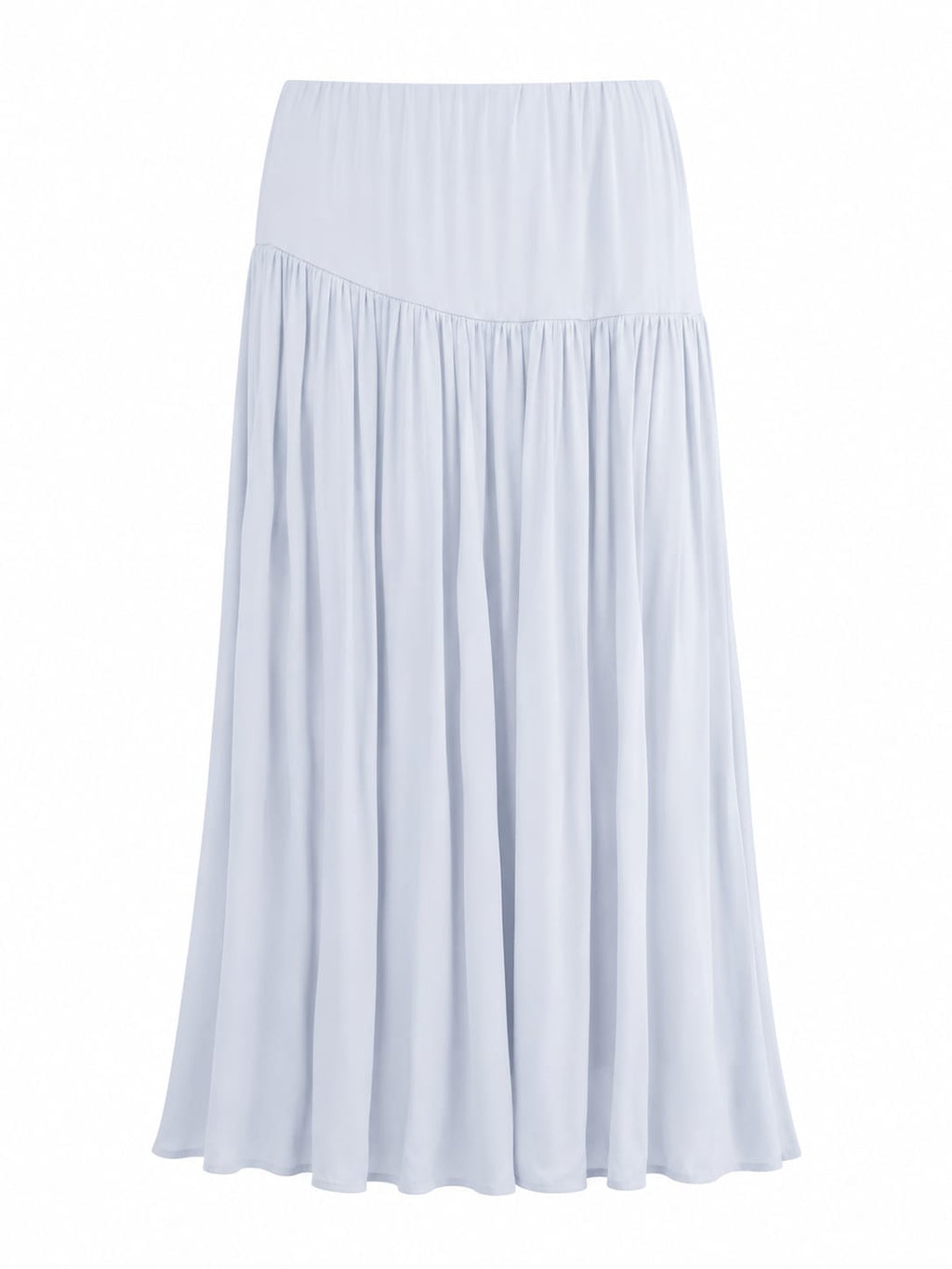 Women’s Light Blue Flowy Tiered Maxi Skirt