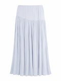 Women’s Light Blue Flowy Tiered Maxi Skirt