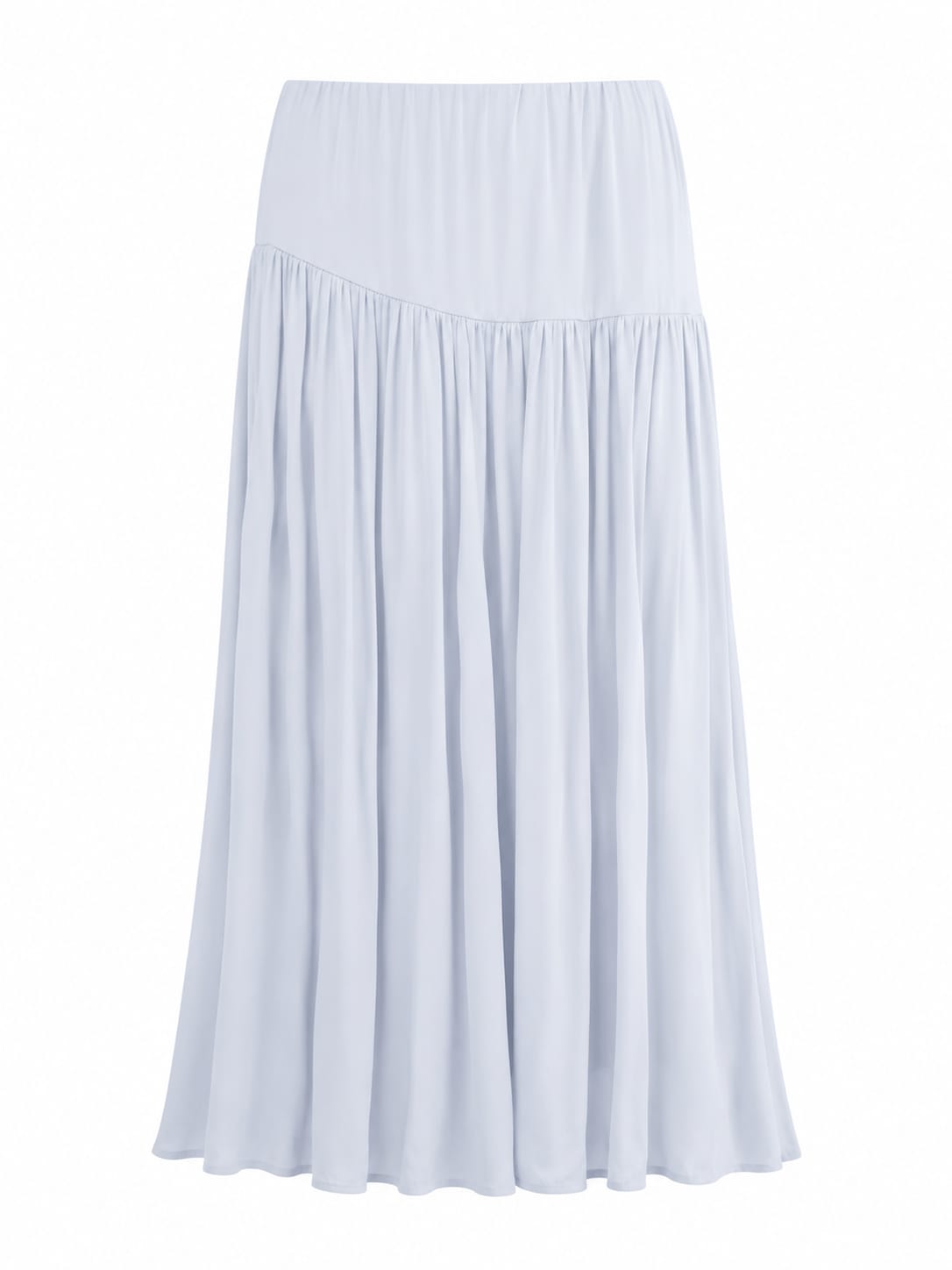 Women’s Light Blue Flowy Tiered Maxi Skirt