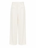 Women’s Ivory High-Waisted Wide-Leg Trousers