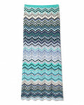 Women’s Blue & Turquoise Chevron Knit Maxi Skirt