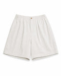 Women’s Ivory Linen-Blend Relaxed Shorts